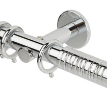 Wired Barrel Chrome Curtain Poles